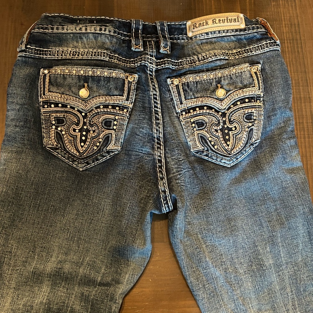 Rock Revival Denim with Embellished Pockets